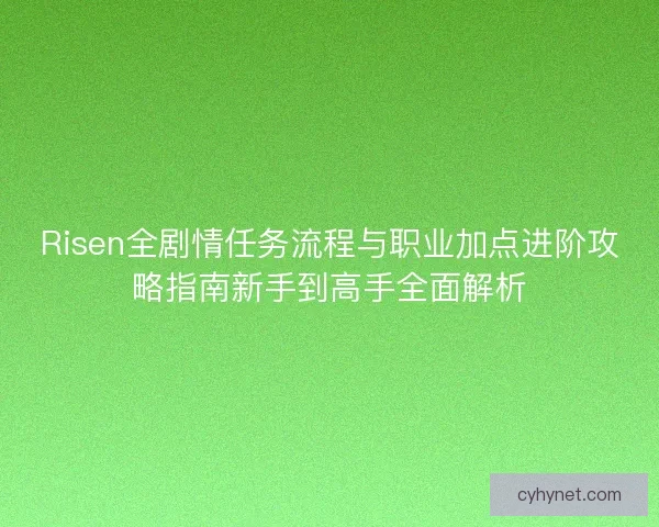 Risen全剧情任务流程与职业加点进阶攻略指南新手到高手全面解析